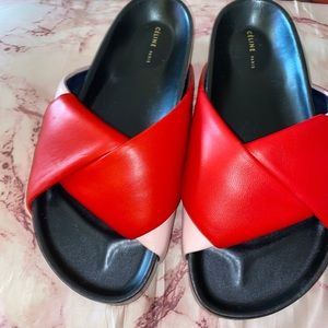 Celine Boxy Twist Leather Sandal 36